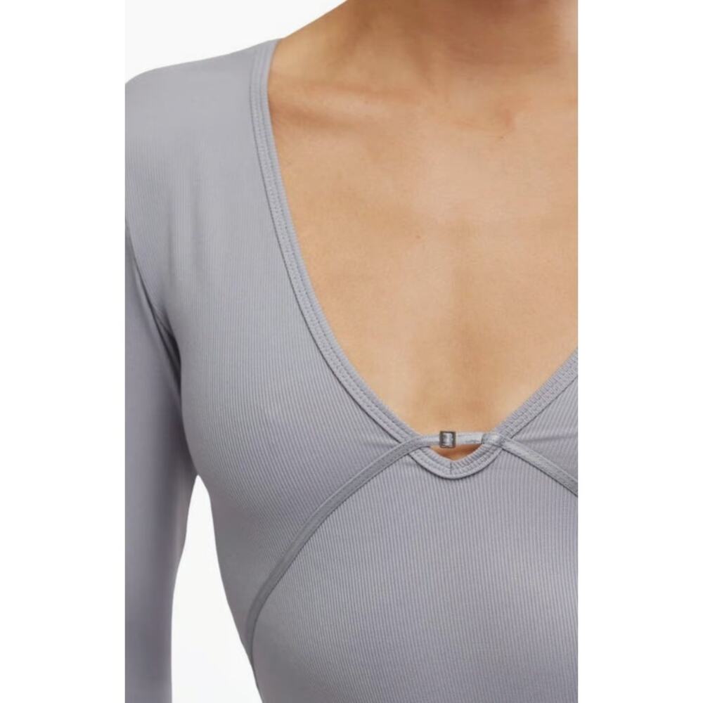 Free People‎ Victoria Bodysuit Gray Size L NWOT - Picture 4 of 7